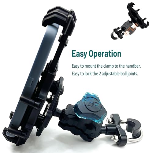 Motorcycle Phone Mount ATV 4 Wheeler Phone Holder Sturdy Hold Anti-theft