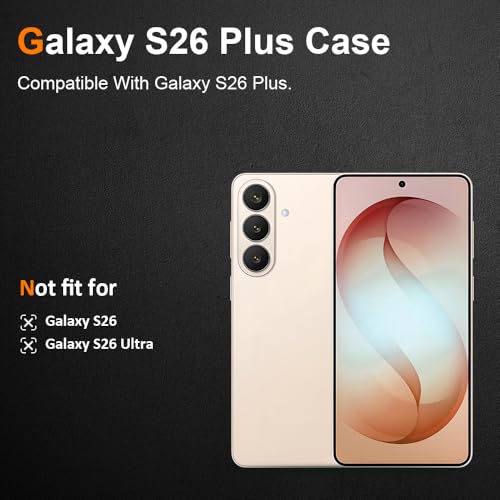 Silicone Clear for Samsung Galaxy S26 Plus Case,Thin with Comfort Grip | Soft Slim-Fit TPU Galaxy S26 Plus Phone Cover,Non-Slip,Shockproof Protection,Scrath-Resistant