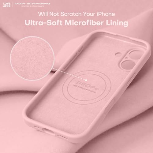 LOVE 3000 Magnetic for iPhone 17 Case Premium Silicone, Pink Sand - color: Pink Sand, size: iPhone 17 6.3inch