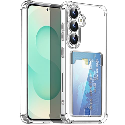 AICase for Samsung Galaxy S26 Plus Case with Card Holder Clear, Slim Thin Lightweight Transparent Wallet TPU Protective Phone Case with Credit Card Slot - color: Card Holder, size: S26 PLUS