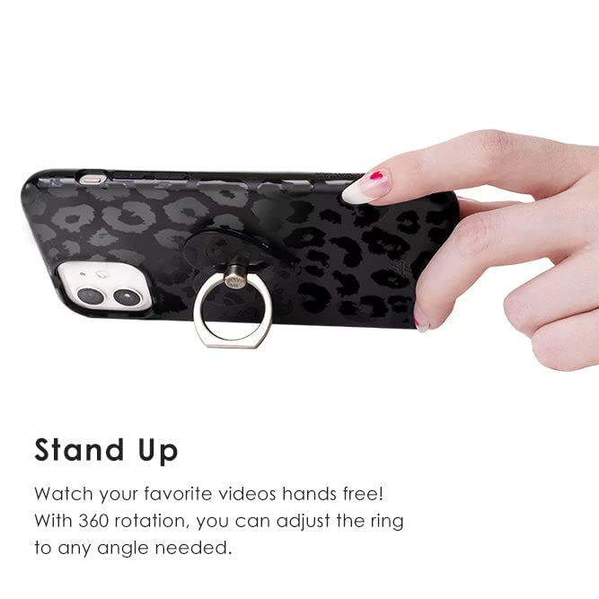 VELVET CAVIAR Cell Phone Ring Holder - Finger Ring & Stand - Improves Phone Grip Compatible with iPhone, Galaxy, Most Smartphones (Hot Pink Leopard) - color: Hot Pink Leopard