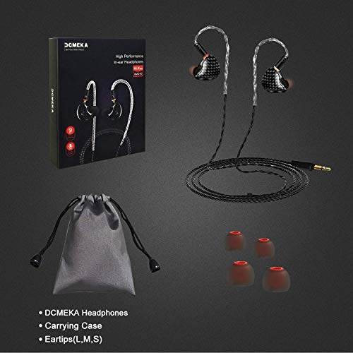 DEMAKE in Ear Monitor with Detachable 3.5mm Cable - color: Carbon Fiber, size: No Mic