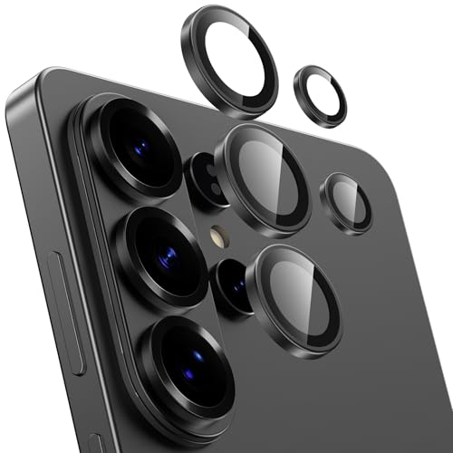 BENKS GlassWarrior Camera Lens Protector for Samsung Galaxy S26 Ultra, 9H Tempered Glass, Anti-Reflective HD Clarity, Ultra-Thin Scratch Resistant, Individual Metal Lens Ring Design (Black) - color: Black
