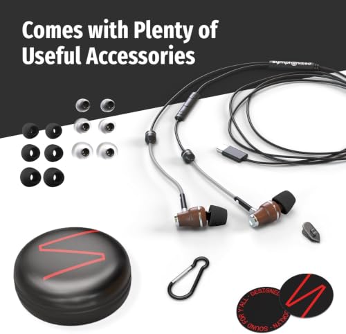 Symphonized Wooden Air Tube Headphones EMF Free with Microphone (USB C) - style: USB-C