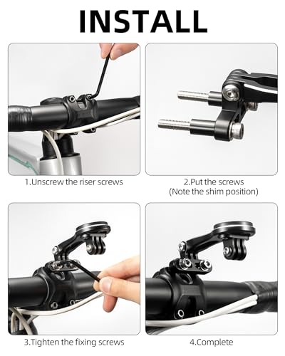 ROCKBROS Bike Computer Mount, Aluminum Out-Front for Garmin and Bryton - style: Adjustable mount