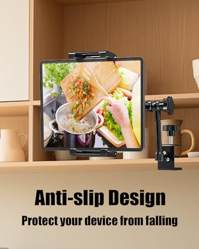 Tablet Stand for iPad, Adjustable Aluminum Desk Mount for 6-15.6" Devices