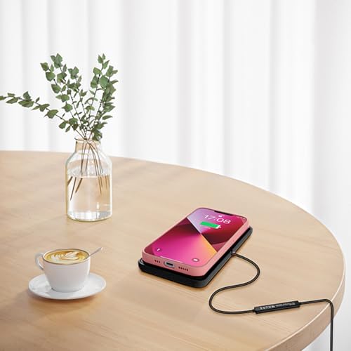 Wireless Charger Car Charging pad,SANMIDO Fast Wireless Phone Charger Cell Phone Non Slip Cordless Charging mat Compatible with iPhone 11/12/12/14/15 Galaxy S21/S22/S23/24 NOTE10 (C1P)