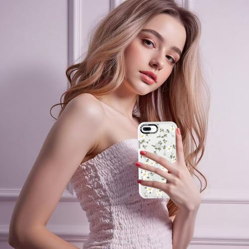 Cute Phone Case for iPhone 7 Plus, Vine Flowers iPhone 8 Plus Cases, Aesthetic Floral Pattern Soft Clear TPU Shockproof Bumper Cover for Girls Women - size: iPhone 7 Plus/8 Plus