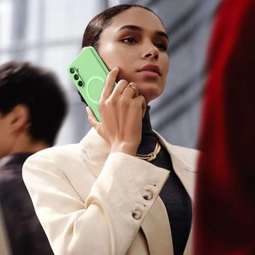 for Galaxy A16 5G Case,Magnetic,Wireless Charging,Slim - color: light green