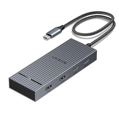 UGREEN USB C Docking Station Dual Monitor, 7-in-1 Aluminum Dock with 2xHDMI