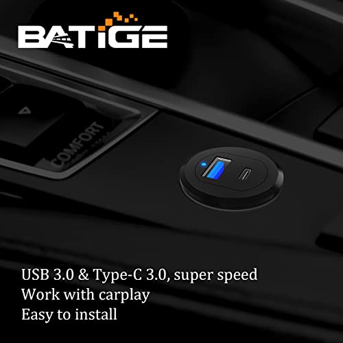 Alloy Type C 3.0 & USB 3.0 Car Mount Cable Male to Female 3ft - style: USB3.0 & Type_C 3.0 3ft