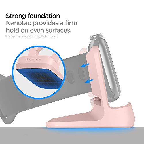Spigen for Apple Watch Charger Stand, Durable TPU with Non-Slip Base - color: Pink Sand, size: Classic