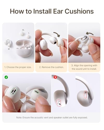 Baseus Bowie MC2 Open Ear Clip On Earbuds, CloudComfort 2.0 Wrap-Around Design, LDAC Hi-Res Audio, Bluetooth 6.0, 55H Playtime, 4-Mic AI Clear Call, IP67 Waterproof for Running Gym Workouts - color: Black