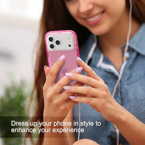 Follaroma for iPhone 17 Pro Case, Heavy Duty Shockproof Protection Phone Cases, Anti-Drop, Dual Layer Transparent Protective Cover Compatible with iPhone 17 Pro, 6.3 inch, Crystal Pink - color: Pink, size: iPhone 17 Pro 6.3‘’