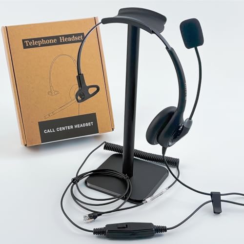Arama Phone Headset for Office Phones for Polycom & Other IP Phones(A600S1)