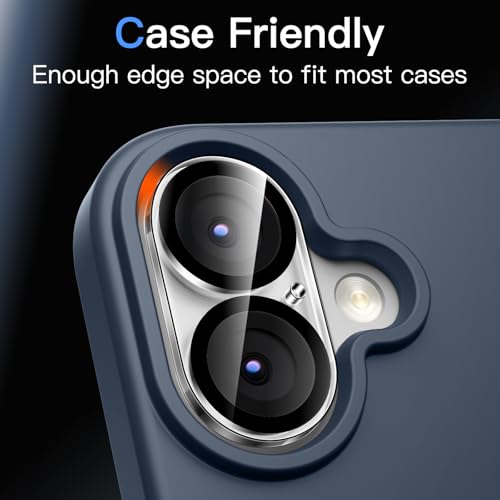 JETech Camera Lens Protector for iPhone 17, Clear, 3-Pack | 9H Tempered Glass, HD Clear, Anti-Scratch Protection, Night Shot Compatible, Case-Friendly - size: iPhone 17
