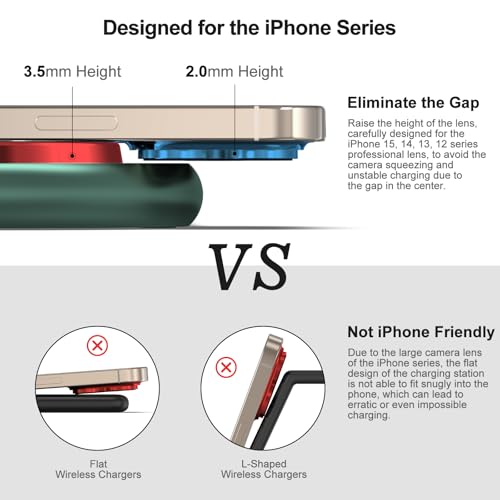 3 in 1 Charging Station for Apple Devices, Faster Mag-Safe Charger Stand, Magnetic Wireless Charger Station for iPhone 17 16 15 14 13 12 Pro Max Plus, Apple Watch iwacth & AirPods, (Alpine Green) - color: Alpine Green