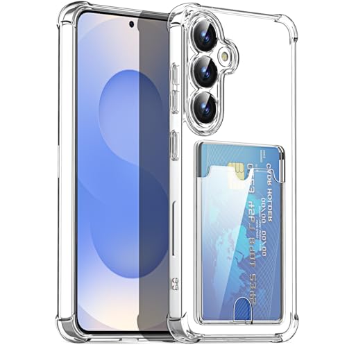 AICase for Samsung Galaxy S26 Case with Card Holder Clear, Slim Thin Lightweight Transparent Wallet TPU Protective Phone Case with Credit Card Slot - color: Card Holder, size: S26