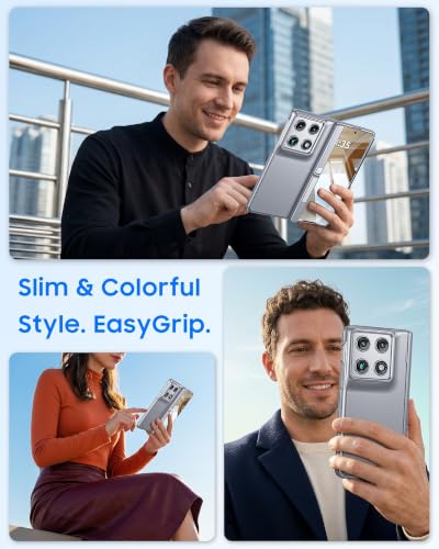 GooseBox for Motorola Razr Fold Case 2026 Phone Case Built-in Screen Protector & Hinge Protection & Hidden Kickstand Razr Fold Case with Full Body Shockproof Protective Phone Case Gray - color: Gray
