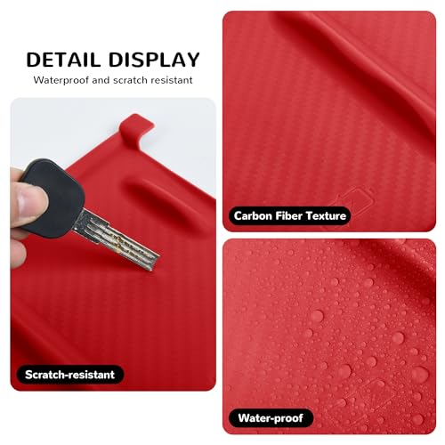 Frani Wireless Charging Pad Cover for 21-23 Model 3 & 21-24 Model Y - color: Red, size: Model 3(2021-2023);Model Y(2021-2025)
