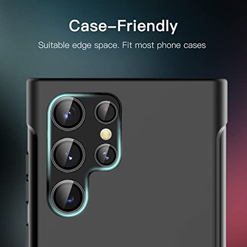 JETech Camera Lens Protector for Galaxy S22 Ultra, Phantom Black, 1 Set