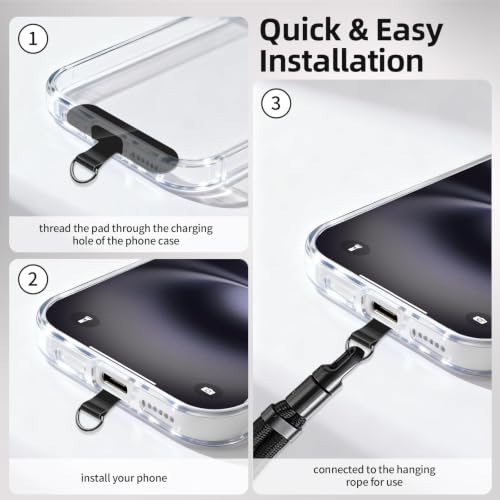 360° Rotatable Adjustable Phone Lanyard 3-Piece Set - Wrist/Neck/Crossbody Strap with Tether Tabs, Universal for Phones - color: Light Brown