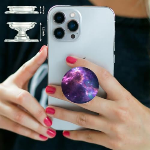 6 Pack Cellphone Phone Grip and Smartphones Stand, Collapsible Cell Phone Expanding Holder for Phone - Blue Purple Galaxy Nebula Flower, ZJ005