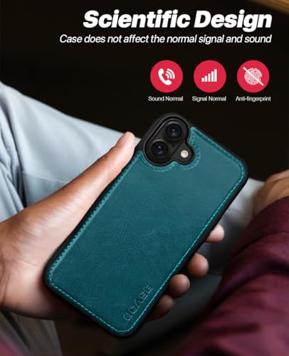 OCASE for iPhone 16 Case Detachable Wallet Case with Card Holder, 2 in 1 Pu Leather Flip Folio with RFID Blocking Stand Wrist Strap Shockproof Phone Cover 6.1 Inch 2024, Peacock Blue - color: Peacock Blue, size: iPhone 16