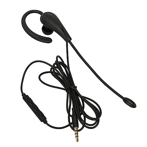 aqxreight Single Ear Headset with Microphone Wired Office Earpiece Noise Cancelling Monaural Headset for Call Center Phone Computer - size: 3.5mm