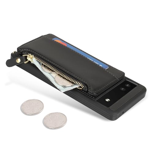 Cavor Compatible with Google Pixel 6a Case Wallet, Black - color: Black, size: Google Pixel 6a