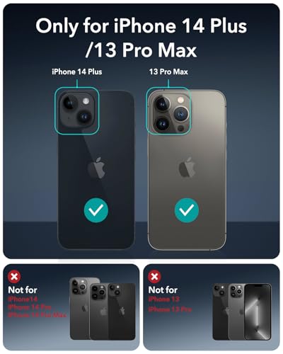ESR 3 Pack for iPhone 14 Plus/13 Pro Max Screen Protector, Armorite | 7X Impact Absorption, 9H+ Tempered Glass, Easy One-Pull Installation, Full-Coverage Protection, UltraFit Tray, Bubble-Free - size: iPhone 14 Plus/13 Pro Max 6.7 inch