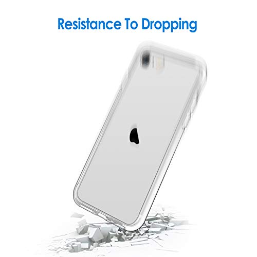 JETech Case for iPhone SE 3/2, iPhone 8/7, Anti-Yellowing, Clear | Shockproof Protection, Scratch Resistant Hard PC Back, Durable Transparent TPU Bumper - color: Clear