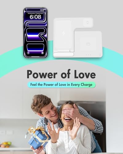 GETPALS Wireless Charger iPhone Charging Station for Apple Multiple Devices - color: White