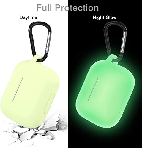 Lerobo for AirPod Pro Case, Silicone Cover with Keychain, Nightglow Green - color: Nightglow Green