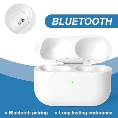 Replacement Charging Case for AirPods Pro 1st & 2nd Generation, USB-C Wireless Charging Case Compatible with Bluetooth Pairing Sync Button, No Earbuds (White)