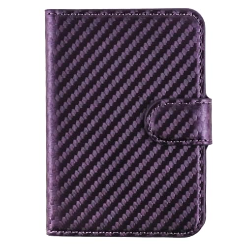 Bocasal for MagSafe Card Wallet for iPhone, Carbon Fiber Purple - color: Carbon Fiber Purple