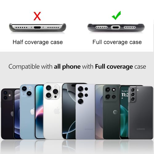 Phone Tether Tab for iPhone, 4 Pack Metal Lanyard Patch, Lanyard Strap Replacement Part for All Full Cellphone Cases (Black)