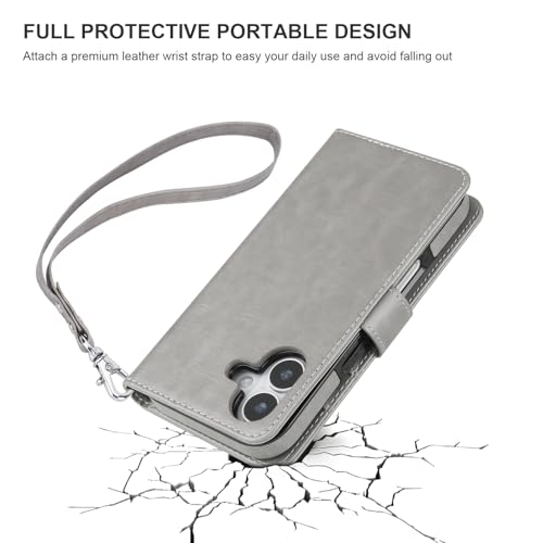 Bocasal for MagSafe Wallet Case Card Holder for iPhone 17, Grey - color: Gray for MagSafe
