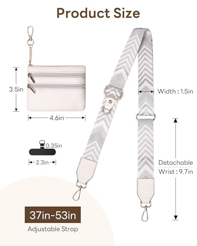 Phone Strap with Zippered Wallet and Clear Purse, Universal Adjustable Crossbody Phone Lanyard with Wallet (Arrowhead)