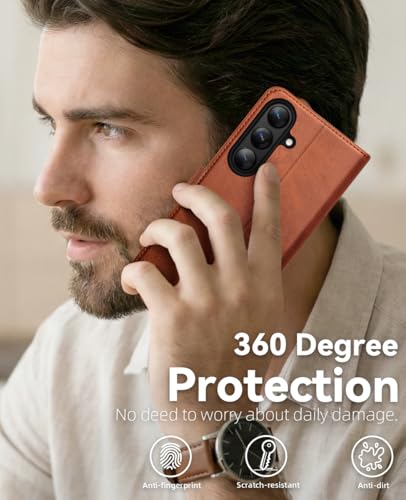 OCASE for Samsung Galaxy S26+ Plus Wallet Case, Card Holder, Brown | RFID Blocking, Kickstand, Magnetic Closure, PU Leather Flip Folio, Shockproof TPU Shell, Protective Phone Cover (6.7") 2026 - color: Brown, size: Samsung Galaxy S26 Plus
