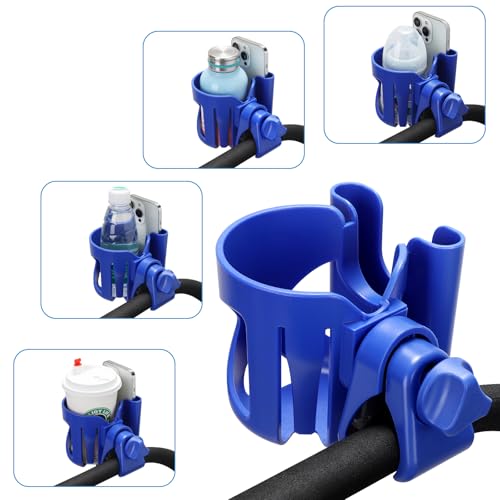Accmor Stroller Cup Holder, Cup Holder for Walker Bike Wheelchair - color: Cup Phone Holder-Blue