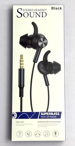 APETOO 3.5mm Wired Earbuds Sport in-Ear Headphones Mute Mic Stereo Bass - color: Black-Blue