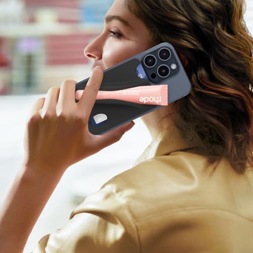 DOB SECHS Silicone Lip Holder with Card Holder Compatible with Summer Fridays, Tower 28, Laneige Lipstick Lip Glaze Phone Case Back Stick On Holder for iPhone and Android Smartphones, Black - color: Black, size: Small