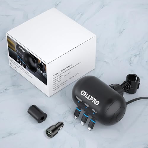 OHLPRO Multi Car Retractable Backseat 3 in 1 Car Charging Station, Adapter - size: Car Adapter | 3-IN-1 Charging Station