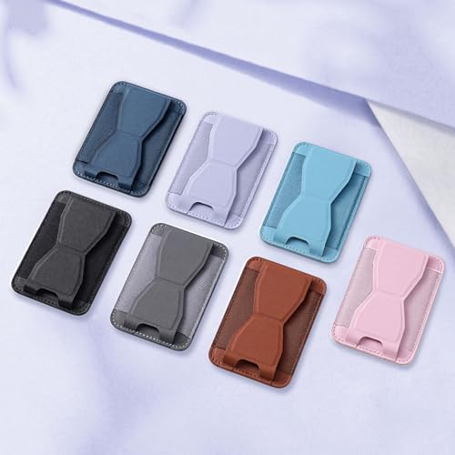 for MagSafe Wallet with Stand Grip, 5 Card Holder for iPhone - color: Lavender
