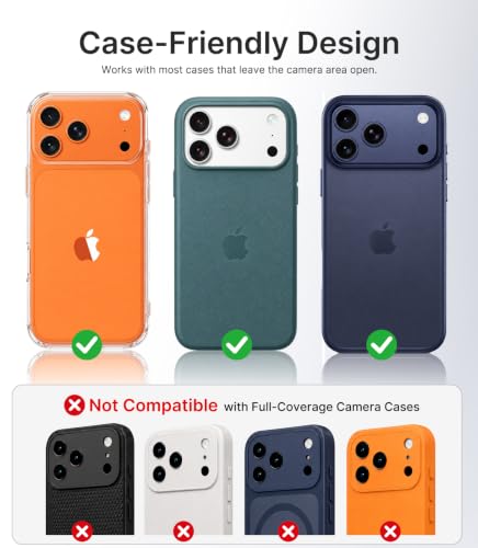 PandaShield for iPhone 17 Pro Full Coverage Camera Lens Protector