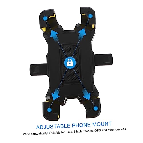 Adjustable Motorcycle Phone Mount with Shockproof Protection Rotatable Bike Handlebar Holder Stable Skid Cushion for Navigation and Vibration Resistance