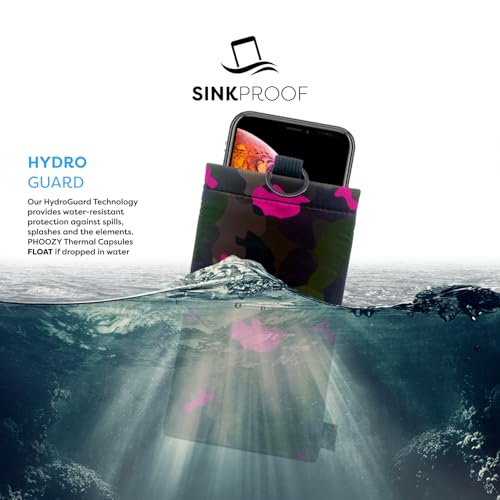PHOOZY Apollo II Thermal Phone Case with NASA-Derived Technology - Extends Battery Life 4X in Hot or Cold Weather - Military Grade 8-Foot Drop Protection Insulated Pouch - Large Pink Camo - color: Apollo II Pink Camo, size: LARGE