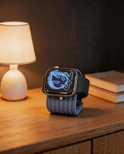 Wireless Charging Stand Compatible with Apple Watch, MagSafe Charger Compatible, Compact Dock for All Series, Apple Watch Wireless Charging Stand (Blue-Gray) - color: Blue-Gray