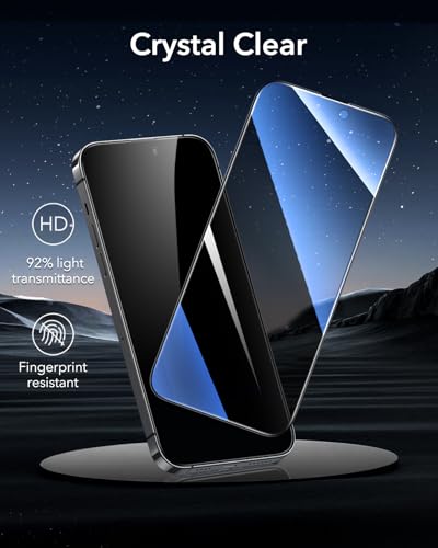 ESR 3 Pack for iPhone 14 Pro Privacy Screen Protector, Armorite | 7X Impact Absorption, 9H+ Tempered Glass, Anti-Spy, Easy One-Pull Installation, UltraFit Tray, Full-Coverage Protection - size: iPhone 14 Pro 6.1 inch
